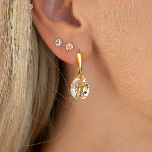 Silver set "Crystal Drop (Honey)" with Preciosa™ crystals