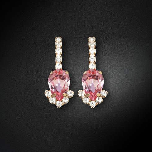 Earrings "Leonora II (Light Pink)" with Preciosa™ crystals