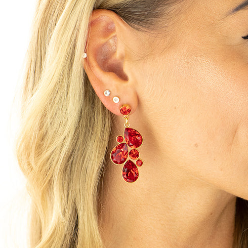 Auskarai „Fillori Burvība (Light Siam)“ su Preciosa™ kristalais