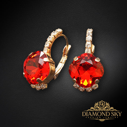 Earrings "Crete (Light Siam)" with Preciosa™ crystals