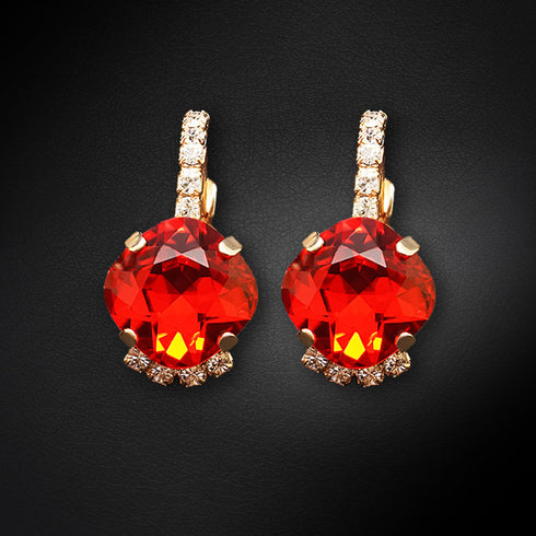 Earrings "Crete (Light Siam)" with Preciosa™ crystals