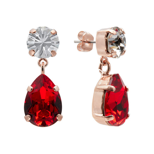 Earrings "Venus IV (Light Siam)" with Preciosa™ crystals