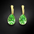 Silver earrings "Crystal Drop (Peridot)" with Preciosa™ crystals