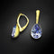Silver earrings "Crystal Drop (Tanzanite)" with Preciosa™ crystals