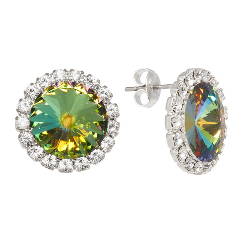 Earrings "Klaris X (Vitrail Medium)" with Preciosa™ crystals