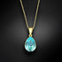 Silver Pendant "Crystal Drop (Aqua Bohemica)" with Preciosa™ Crystals