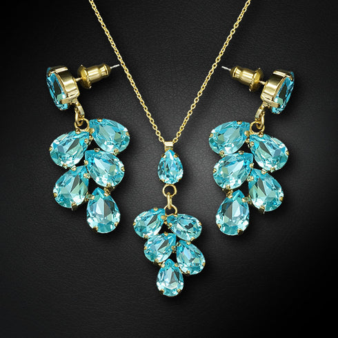 Set "Amber II (Aqua Bohemica)" with Preciosa™ crystals
