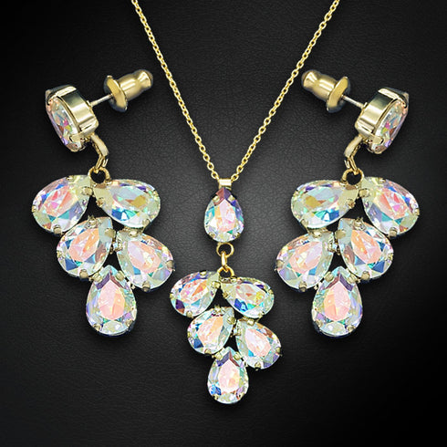 Set "Amber II (Aurore Boreale)" with Preciosa™ crystals