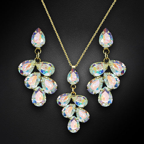 Set "Amber II (Aurore Boreale)" with Preciosa™ crystals