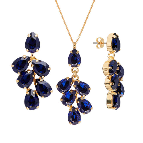 Komplekts "Amber II (Dark Indigo)" ar Preciosa™ kristāliem