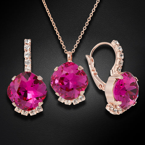 Komplektas "Kreta (Fuksija)" su Preciosa™ kristalais