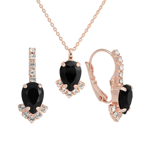 Set "Leonora II (Jet)" with Preciosa™ crystals