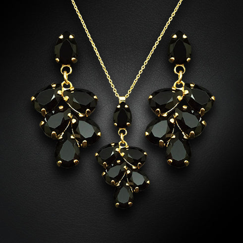 Komplekts "Amber II (Jet)" ar Preciosa™ kristāliem