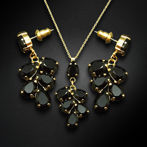 Komplekts "Amber II (Jet)" ar Preciosa™ kristāliem