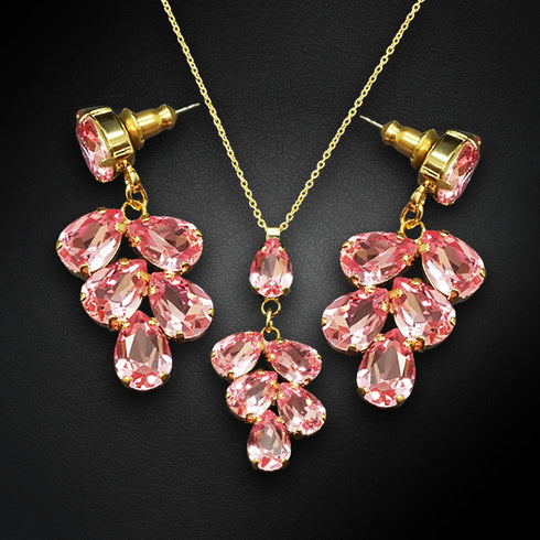 Set "Amber II (Light Rose)" with Preciosa™ crystals