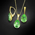 Silver set "Crystal Drop (Peridot)" with Preciosa™ crystals
