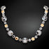 Wedding Necklace "Vorteks (Nightfall / Jet Hematite / Aurum)" with Preciosa™ Crystals