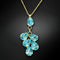 Pendant "Amber II (Aqua Bohemica)" with Preciosa™ crystals