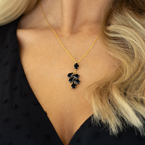 Kulons "Amber II (Jet)" ar Preciosa™ kristāliem