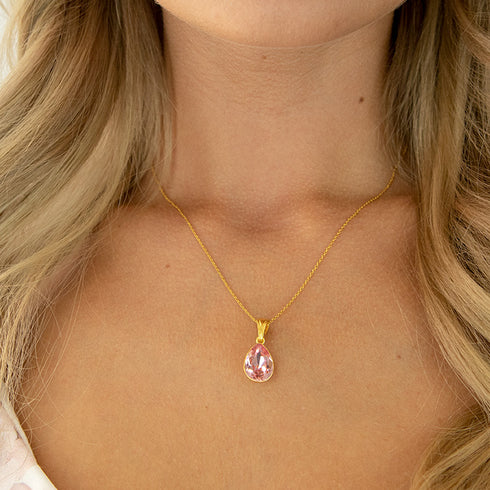 Silver set "Crystal Drop (Light Rose)" with Preciosa™ crystals