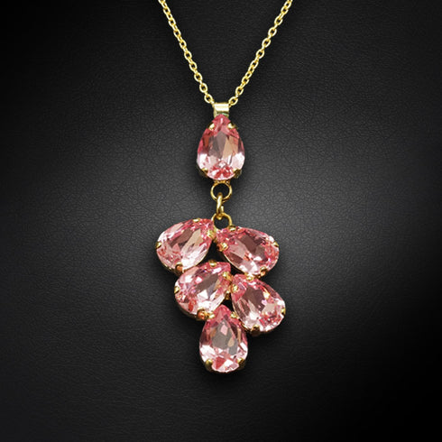 Кулон "Amber II (Light Rose)" с кристаллами Preciosa™