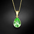 Silver pendant "Crystal Drop (Peridot)" with Preciosa™ crystals