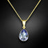 Silver Pendant "Crystal Drop (Tanzanite)" with Preciosa™ Crystals