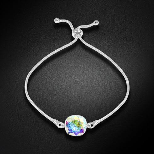 Sudraba rokassprādze "Apžilbinošs Mirdzums (Aurora Borealis)" no 925 proves sudraba