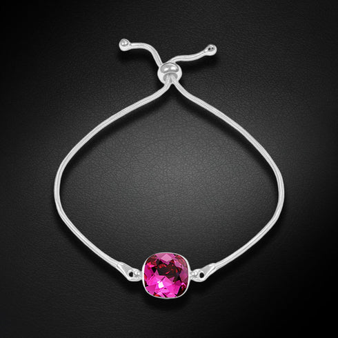 Sudraba rokassprādze "Apžilbinošs Mirdzums (Fuchsia)" no 925 proves sudraba