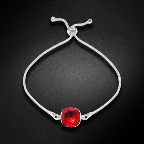 Sudraba rokassprādze "Apžilbinošs Mirdzums (Light Siam)" no 925 proves sudraba