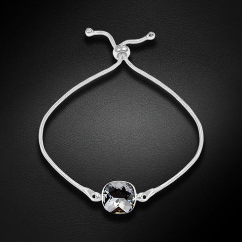 Sudraba rokassprādze "Apžilbinošs Mirdzums (Silver Night)" no 925 proves sudraba