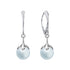 Silver earrings "Pearl Galaxy (Light Blue)" with Preciosa™ crystals
