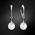 Silver earrings "Pearl Galaktika (White)" with Preciosa™ crystals