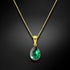 Silver pendant "Crystal Drop (Emerald)" with Preciosa™ crystals