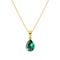 Silver pendant "Crystal Drop (Emerald)" with Preciosa™ crystals