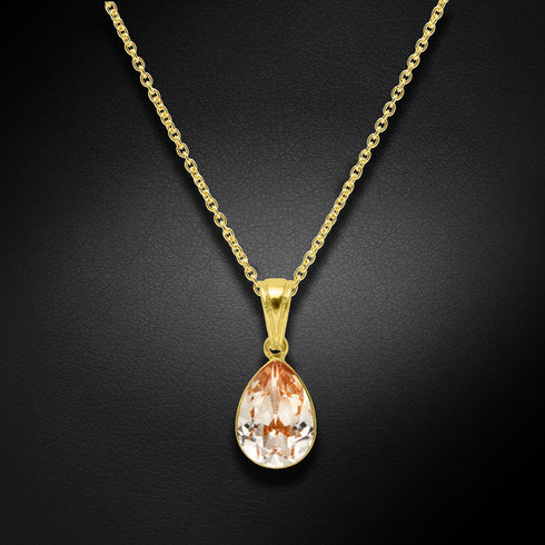 Sidabro pakabukas „Kristalo Lašas (Honey)“ su Preciosa™ kristalais