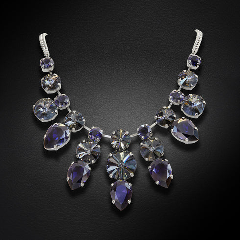 Wedding necklace "Arline" with Preciosa™ crystals