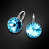 Sudraba auskari "Klaris IV (Aquamarine)" ar Swarovski™ kristāliem