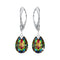 Silver Earrings "Moonlight (Vitrail Medium)" with Swarovski™ Crystals