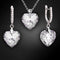 Silver set "Heart in Love III R" with Swarovski™ crystals