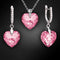 Silver set "Heart in love III R (Rose)" with Swarovski™ crystals