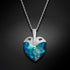 Silver Pendant "Cupid II (Bermuda Blue)" with Swarovski™ Crystals
