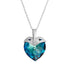 Silver Pendant "Cupid II (Bermuda Blue)" with Swarovski™ Crystals