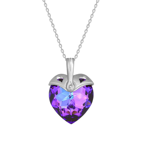 Silver Pendant "Cupid II (Heliotrope)" with Swarovski™ Crystals