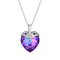 Silver Pendant "Cupid II (Heliotrope)" with Swarovski™ Crystals