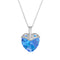 Silver Pendant "Cupid (Aquamarine AB)" with Swarovski™ Crystals