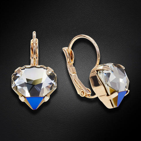 Earrings "Lučija (Bermuda Blue)" with Swarovski™ crystals