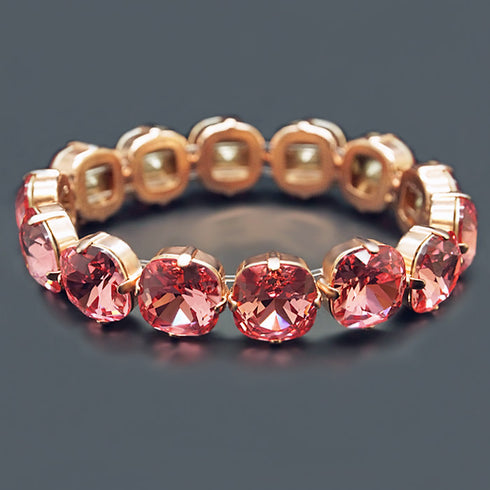 Bracelet "Dazzling Glow (Rose Peach)" with Swarovski™ crystals