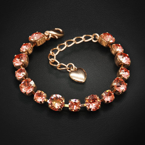 Bracelet "Classic IV (Rose Peach)" with Swarovski™ crystals