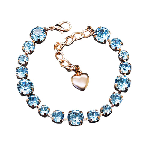Apyrankė "Klasika II (Aquamarine)" su Swarovski™ kristalais